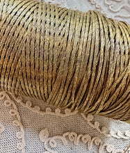 Load image into Gallery viewer, Five Yards of Antique Gold Metal Soutache Cords