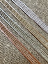 Load image into Gallery viewer, Vintage French Plisse Ribbons with Gold Metallic Thread