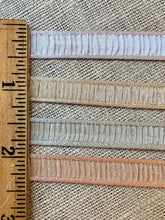 Load image into Gallery viewer, Vintage French Plisse Ribbons with Gold Metallic Thread