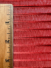 Load image into Gallery viewer, Antique French Plisse Ribbon in Persimmon and Silver Metal