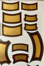 Load image into Gallery viewer, Antique French Gold Metallic Apothecary Labels Full Sheet