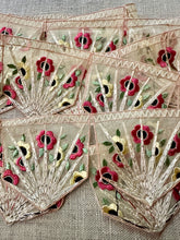 Load image into Gallery viewer, Antique Hand Embroidered Applique Trim