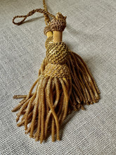 Load image into Gallery viewer, Antique Hand Netted Gold Bullion Tassels with Cord