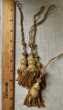 Load image into Gallery viewer, Antique Hand Netted Gold Bullion Tassels with Cord