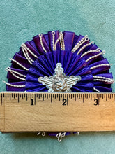 Load image into Gallery viewer, Silver Metal And Satin Ribbon Medallion