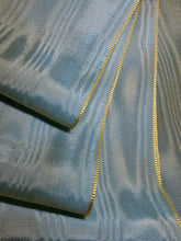 Load image into Gallery viewer, Moiré  Ribbon in Three Different Widths Changeable Turquoise and Yellow