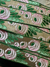 Load image into Gallery viewer, Antique French Art Nouveau Pink Ombre Roses Ribbon