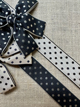 Load image into Gallery viewer, Vintage Woven Polka Dot Vintage Ribbon in Two Widths