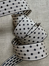 Load image into Gallery viewer, Vintage Woven Polka Dot Vintage Ribbon in Two Widths