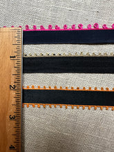 Load image into Gallery viewer, Antique French Ribbons Picot and Gold Metal Details