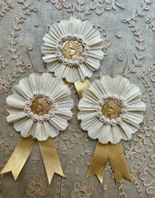 Load image into Gallery viewer, Antique French Seals and Pinked Ruffled Edged Medallions