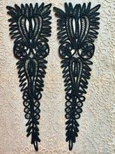 Load image into Gallery viewer, Antique Hand Sewn Applique Pair