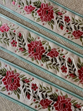 Load image into Gallery viewer, Vintage Pink Ombre Roses and Buds Ribbon Three Different