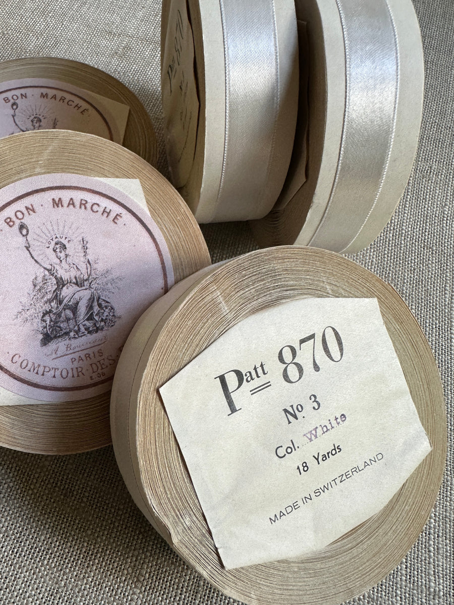 Satin Vintage Ribbon By the Roll Ivory Eighteen Yards – Vintage