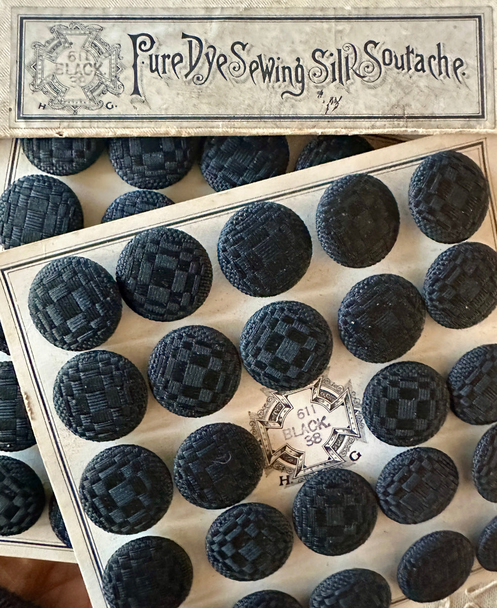 Antique French Silk Soutache Buttons – Vintage Passementerie
