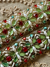 Load image into Gallery viewer, Vintage Designer Hand Beaded Trim Three Yards