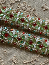 Load image into Gallery viewer, Vintage Designer Hand Beaded Trim Three Yards