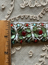 Load image into Gallery viewer, Vintage Designer Hand Beaded Trim Three Yards