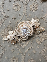 Load image into Gallery viewer, Three Antique and Silk Satin Ribbon Flowers