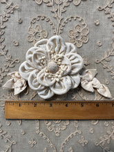 Load image into Gallery viewer, Three Antique and Silk Satin Ribbon Flowers