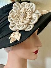 Load image into Gallery viewer, Three Antique and Silk Satin Ribbon Flowers