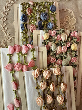 Load image into Gallery viewer, Antique French Rococo Silk Roses Trim Four Different