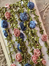 Load image into Gallery viewer, Antique French Rococo Silk Roses Trim Four Different