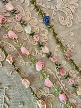 Load image into Gallery viewer, Antique French Rococo Silk Roses Trim Four Different