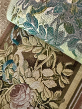 Load image into Gallery viewer, Vintage French Woven Tapestry Roses and Ribbon Panel