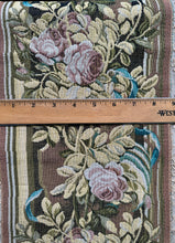 Load image into Gallery viewer, Vintage French Woven Tapestry Roses and Ribbon Panel