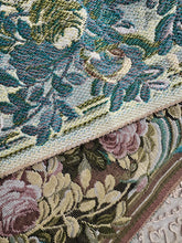 Load image into Gallery viewer, Vintage French Woven Tapestry Roses and Ribbon Panel