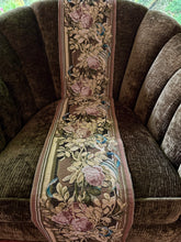 Load image into Gallery viewer, Vintage French Woven Tapestry Roses and Ribbon Panel