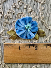Load image into Gallery viewer, Antique Ribbon Work Velvet Flower Applique