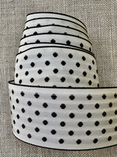 Load image into Gallery viewer, Vintage Woven Polka Dot Vintage Ribbon in Two Widths