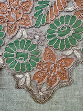 Load image into Gallery viewer, Antique Embroidered Cord on Net Wide Scallops