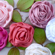 Load image into Gallery viewer, Gather Roses While You May Ribbon Flower
