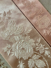 Load image into Gallery viewer, Satin Damask Woven Ribbons & Roses Two Color Choices
