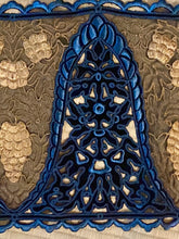 Load image into Gallery viewer, Heavy Gold Metal Embroidered and Satin Stitched Yardage