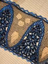 Load image into Gallery viewer, Heavy Gold Metal Embroidered and Satin Stitched Yardage