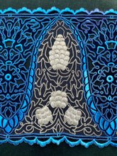 Load image into Gallery viewer, Heavy Gold Metal Embroidered and Satin Stitched Yardage