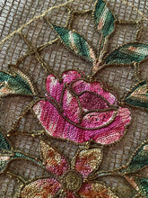 Load image into Gallery viewer, Antique French Tambour Embroidered Bronze Metal Applique