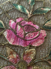 Load image into Gallery viewer, Antique French Tambour Embroidered Bronze Metal Applique