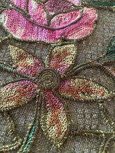 Load image into Gallery viewer, Antique French Tambour Embroidered Bronze Metal Applique