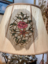 Load image into Gallery viewer, Antique French Tambour Embroidered Bronze Metal Applique