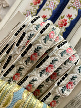 Load image into Gallery viewer, Two Different Choices of Antique French Ribbons by the half yard