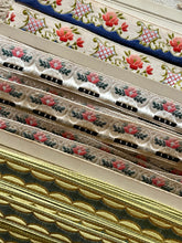 Load image into Gallery viewer, Two Different Choices of Antique French Ribbons by the half yard