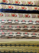 Load image into Gallery viewer, Two Different Choices of Antique French Ribbons by the half yard