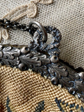 Load image into Gallery viewer, Antique French Petit Point Handbag with Silver Fittings