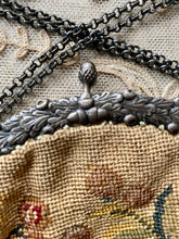 Load image into Gallery viewer, Antique French Petit Point Handbag with Silver Fittings
