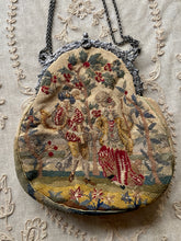 Load image into Gallery viewer, Antique French Petit Point Handbag with Silver Fittings
